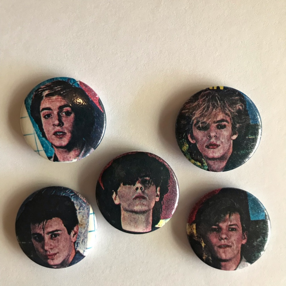 Vintage Duran Duran set of 5 pins 1984 Authentic Simon LeBon